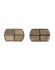 Dolce & Gabbana Silver Gold Plated Metal Brass Pin Cufflinks - Cufflinks