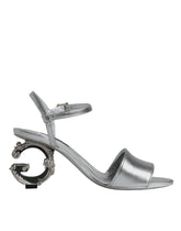 Dolce & Gabbana Silver KEIRA Heels Ankle Strap Sandals Shoes - EU35/US4.5 - Sandals