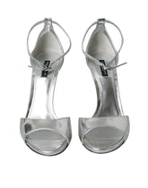 Dolce & Gabbana Silver KEIRA Leather Heels Sandals Shoes - EU40/US9.5