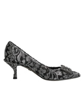 Dolce & Gabbana Silver Lace DG Amore Heels Pumps Shoes - EU35.5/US5