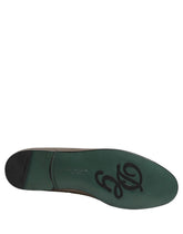 Dolce & Gabbana Silver Leather Logo Slip On Loafers Shoes - EU44/US11