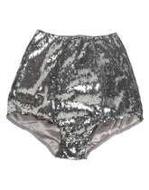 Dolce & Gabbana Silver Nylon Sequined Slip Girdle Panty Underwear - IT2 | S - Thongs