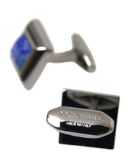 Dolce & Gabbana Silver Plated Brass Pin Crystal Cufflinks - Cufflinks