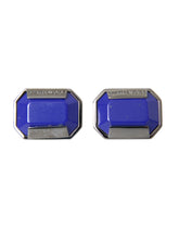 Dolce & Gabbana Silver Plated Brass Pin Crystal Cufflinks - Cufflinks