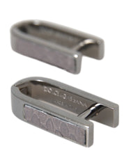 Dolce & Gabbana Silver Plated Metal Brass Pin Men Cufflinks - Cufflinks