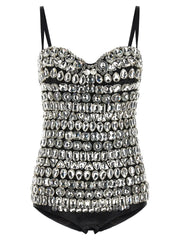 Dolce & Gabbana Silver Polyamide Bodysuit - IT40