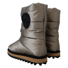 Dolce & Gabbana Silver Polyester Ankle Boots - EU44/US11