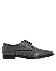 Dolce & Gabbana Silver Polyurethane Derby Formal Dress Shoes - EU43/US10 - Shoes