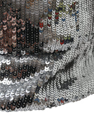 Dolce & Gabbana Silver Sequined Nylon Bucket Hat Men - 60 cm|XL - Bucket Hats