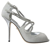 Dolce & Gabbana Silver Shimmers Sandals Heel Pumps Shoes - Heels