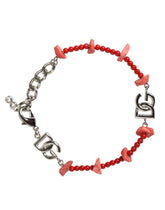 Dolce & Gabbana Silver Tone Brass Beaded Resin DG Logo Chain Bracelet - Bracelets