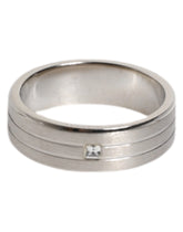 Dolce & Gabbana Silver Tone Brass Clear Crystal DG Logo Ring - EU54 | US7 - Rings