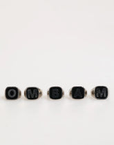 Dolce & Gabbana Silver Tone Brass Lettering Set 5 Pieces Adjustable Ring - Rings