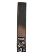 Dolce & Gabbana Silver Tone Brass Logo Branded Tie Clip Bar - Tie Clips