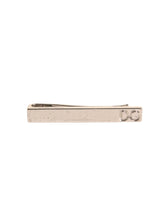 Dolce & Gabbana Silver Tone Brass Logo Branded Tie Clip Bar - Tie Clips