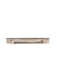 Dolce & Gabbana Silver Tone Brass Logo Branded Tie Clip Bar - Tie Clips