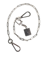 Dolce & Gabbana Silver Tone Metal Chain DG Charm Belt Keychain - Keychains