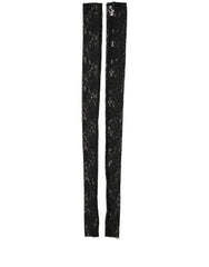 Dolce & Gabbana Sleeves Black Nylon Floral Lace Warmer Arm - 7.5|S