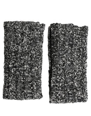 Dolce & Gabbana Sleeves Black Wool Blend Knitted Warmer Arm
