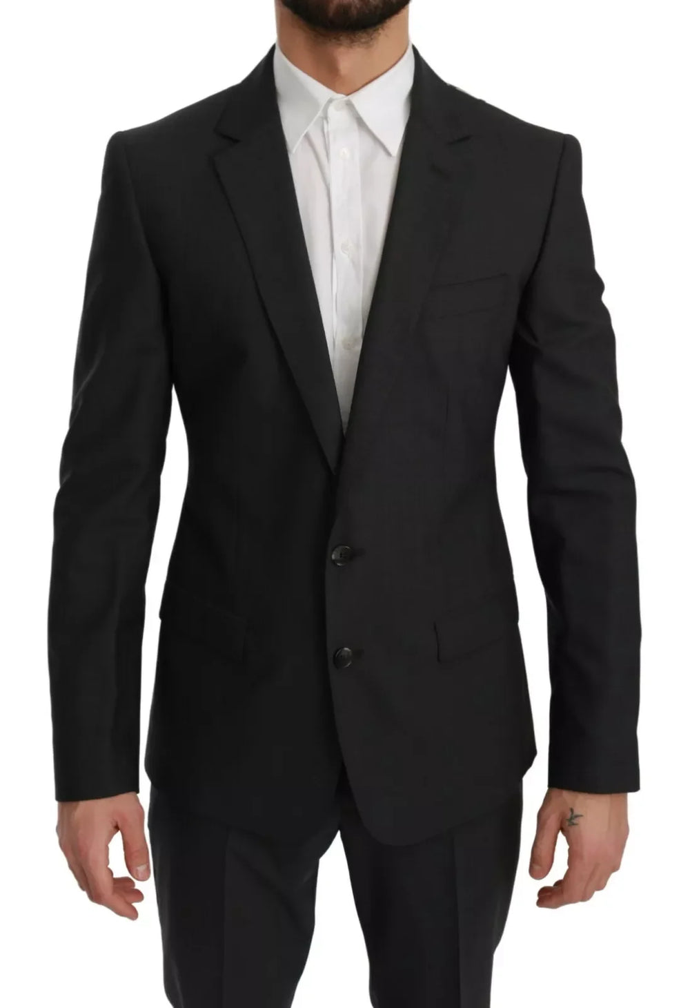 Dolce & Gabbana Slim Fit MARTINI Wool Gray Suit - IT48 | M - Pant Suits