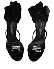 Dolce & Gabbana Stilettosandalien mit Socken, schwarze Overknee-Stiefel - EU38/US7.5