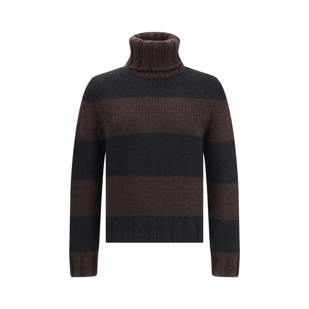 Dolce & Gabbana Striped Wool-Blend Turtleneck - Sweaters