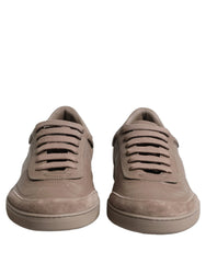 Dolce & Gabbana Taupe Saint Tropez Low Top Sneakers Shoes - EU41.5/US8.5