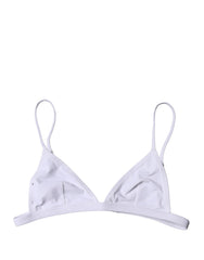 Dolce & Gabbana Top White Nylon Triangle Swimwear Beachwear Bikini - IT2 | S