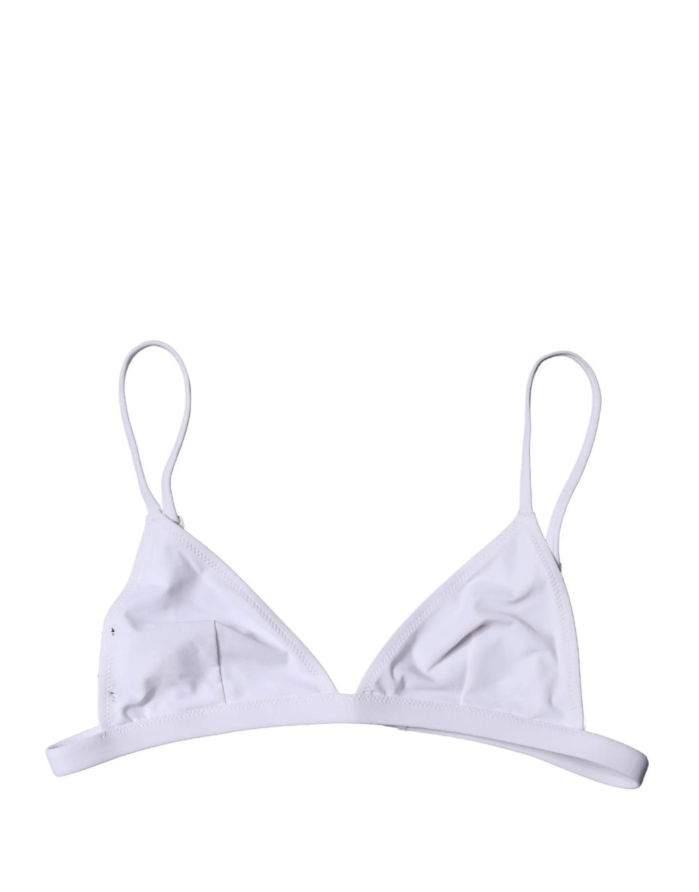 Dolce & Gabbana Top White Nylon Triangle Swimwear Beachwear Bikini - IT2 | S