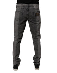 Dolce & Gabbana Two Tone Gray Cotton Denim Jeans - IT50 | L - Jeans