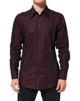 Dolce & Gabbana Violet GOLD Cotton Collared Dress Formal Shirt - IT41 | L - Shirts
