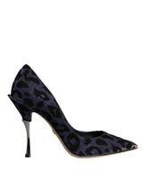 Dolce & Gabbana Violet Leopard Lurex High Heels Pumps Shoes - EU37/US7 - Heels