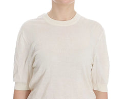 Dolce & Gabbana White 100% Cashmere Sweater - IT40|S - Sweaters