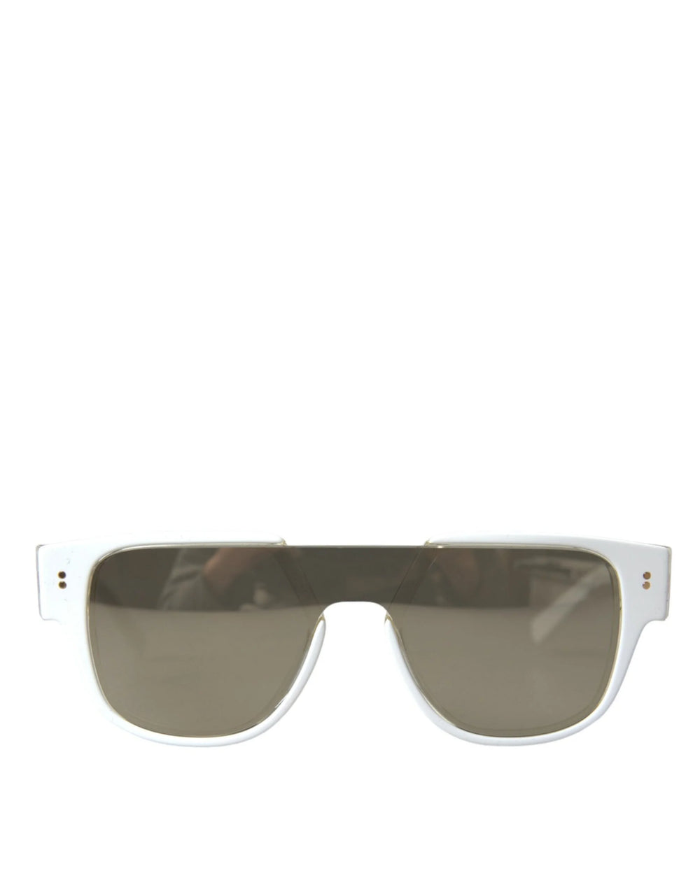 Dolce & Gabbana White Acetate Mirror Lenses DG4356 Sunglasses - Sunglasses