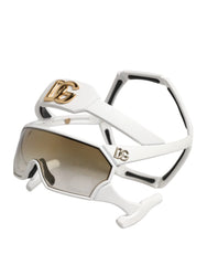 Dolce & Gabbana White Acetate Next Generation Mask Eyewear Sunglasses - Sunglasses