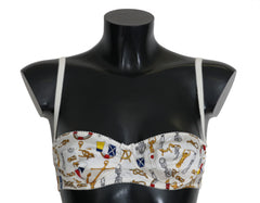 Dolce & Gabbana White Balconcino Sailor Print Underwear - IT3 | M - Bras