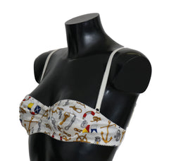 Dolce & Gabbana White Balconcino Sailor Print Underwear - IT3 | M - Bras
