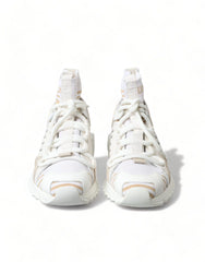 Dolce & Gabbana White Beige Sorrento Socks Sneakers Shoes - EU37/US6.5