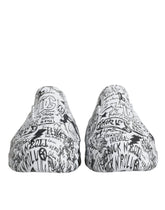 Dolce & Gabbana White Black Graffiti Daymaster Sneakers Shoes - EU44/US11
