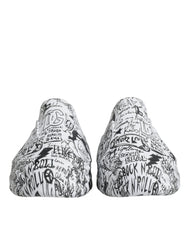 Dolce & Gabbana White Black Graffiti Daymaster Sneakers Shoes - EU44/US11