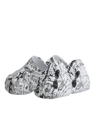 Dolce & Gabbana White Black Graffiti Daymaster Sneakers Shoes - EU44/US11