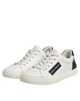 Dolce & Gabbana White Black Leather Lace Up Men Sneakers Shoes - EU39/US6 - Sneakers