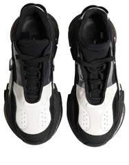 Dolce & Gabbana White Black Logo Airmaster Men Sneakers Shoes - EU42/US9