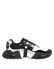 Dolce & Gabbana White Black Logo Airmaster Men Sneakers Shoes - EU42/US9