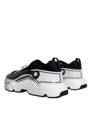 Dolce & Gabbana White Black Logo Plaque Daymaster Sneakers Shoes - EU39/US6