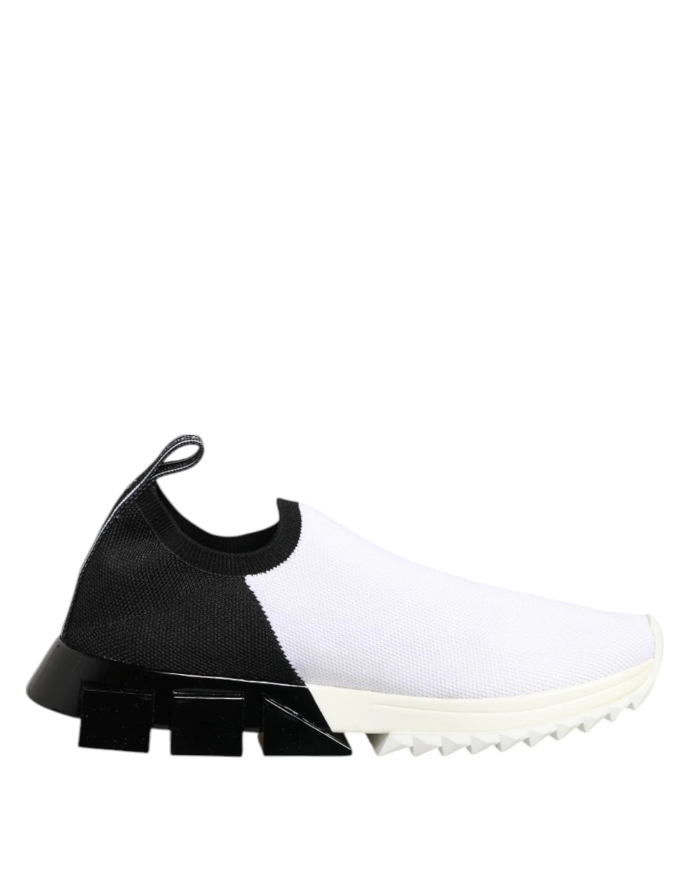 Dolce & Gabbana White Black Low Top Sorrento Sneakers Shoes - Sneakers