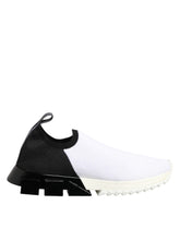 Dolce & Gabbana White Black Low Top Sorrento Sneakers Shoes - Sneakers