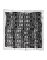 Dolce & Gabbana White Black Patterned Square Foulard Scarf