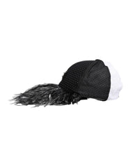 Dolce & Gabbana White Black Polka Dot Feathers Baseball Cap - 56 cm|XS - Baseball Caps