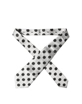 Dolce & Gabbana White Black Polka Dot Silk Adjustable Women Necktie Tie